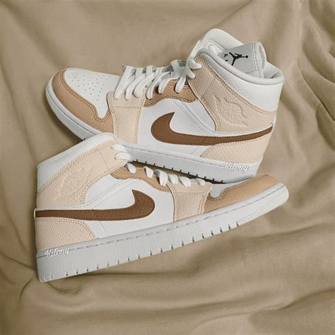 beige nike air jordans.